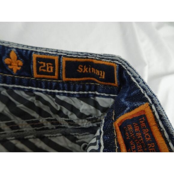 Rock Revival Raffia Skinny Jean Size 26 - Picture 7 of 9